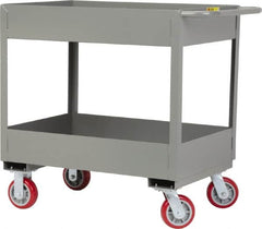 Little Giant - 3,600 Lb Capacity, 18" Wide x 35-1/2" Long x 36-1/2" High Deep Shelf Cart - 2 Shelf, Steel, 2 Rigid/2 Swivel Casters - A1 Tooling