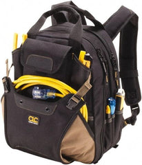 CLC - 44 Pocket Black & Khaki Polyester Backpack Tool Bag - 13" Wide x 7-1/2" Deep x 16" High - A1 Tooling