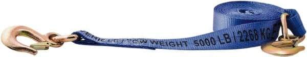 Erickson Manufacturing - 20' Long x 2" Wide, 10,000 Lb Basket Capacity, Polyester & Steel Web Sling - Blue - A1 Tooling