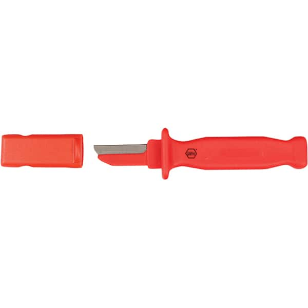 Wiha - Fixed Safety Utility Knife - 2" Blade, Red Plastic Handle, 1 Blade Included - A1 Tooling