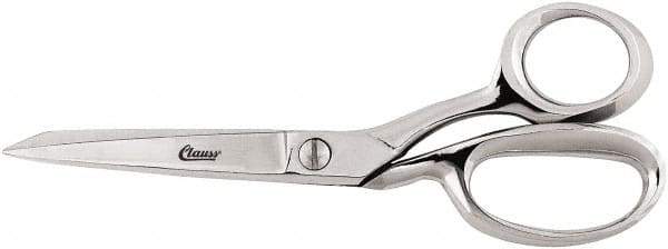 Clauss - 5" LOC, 8" OAL Bent Trimmers - Steel Offset Handle, For Paper, Fabric - A1 Tooling