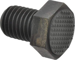 Fairlane - Serrated Tooth, 3/4-10, 1" Shank Length, 1" Thread Length, Black Oxide Finish, Hex Head, Adjustable Positioning Gripper - 1" Pad Diam, 1-1/8" Hex, 1/2" Head Height, Extra Fine Tooth Grade - A1 Tooling