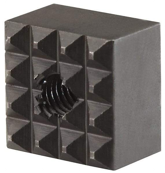 Fairlane - 1/2" Square, 10-32 Thread, 3/8" High, Fine Tooth Grade, Diamond Serration, High Speed Steel, Square Positioning Gripper - 0.03 x 45A° Chamfer, Black Oxide Finish - A1 Tooling