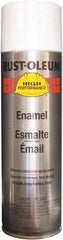 Rust-Oleum - White, Semi Gloss, Rust Proof Enamel Spray Paint - 14 Sq Ft per Can, 15 oz Container, Use on Metal - A1 Tooling