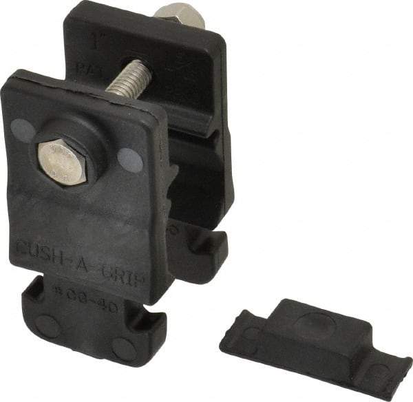 ZSI - 3/4" Pipe, Cushion Clamp - Black, 200 Lb Capacity, Glass Filled Nylon 6 - A1 Tooling