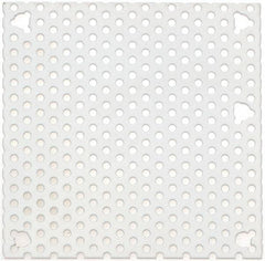 Cooper B-Line - 4-1/4" OAW x 4-1/4" OAH Powder Coat Finish Electrical Enclosure Perforated Panel - 6" x 6" Box, 16 Gauge Steel, Use with 664-1 - A1 Tooling