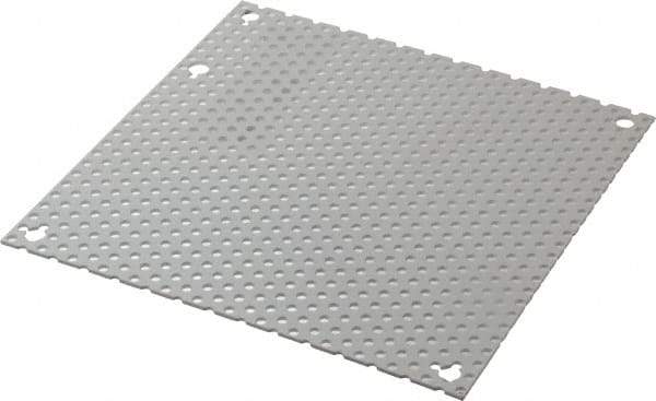 Cooper B-Line - 6-1/4" OAW x 6-1/4" OAH Powder Coat Finish Electrical Enclosure Perforated Panel - 8" x 8" Box, 16 Gauge Steel, Use with 884-1/886-1 - A1 Tooling