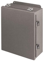 Cooper B-Line - Steel Standard Enclosure Hinge Flat Cover - NEMA 4, 12, 13, 8" Wide x 10" High x 4" Deep, Rainproof & Watertight - A1 Tooling