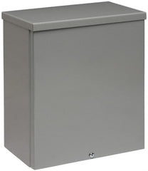 Cooper B-Line - Steel Junction Box Enclosure Screw Flat Cover - NEMA 3R, 12" Wide x 12" High x 4" Deep, Rainproof - A1 Tooling