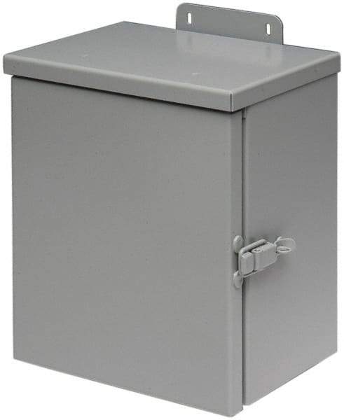 Cooper B-Line - Steel Junction Box Enclosure Hinge Flat Cover - NEMA 3R, 12" Wide x 12" High x 6" Deep, Rainproof - A1 Tooling