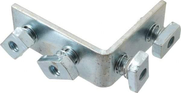 Cooper B-Line - Zinc Plated Carbon Steel 90° Preassembled Strut Fitting - 1/2" Bolt, 4 Holes, Used with Cooper B Line Channel & Strut (All Sizes Except B62 & B72) - A1 Tooling