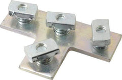 Cooper B-Line - Zinc Plated Carbon Steel Preassembled Flat Tee Strut Fitting - 1/2" Bolt, 4 Holes, Used with Cooper B Line Channel & Strut (All Sizes Except B62 & B72) - A1 Tooling