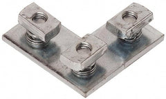 Cooper B-Line - Zinc Plated Carbon Steel Preassembled Flat Corner Strut Fitting - 1/2" Bolt, 3 Holes, Used with Cooper B Line Channel & Strut (All Sizes Except B62 & B72) - A1 Tooling