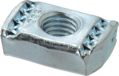 Cooper B-Line - 1/2" Rod, Zinc Plated Carbon Steel Channel Strut Nut with O Spring - 2000 Lb Capacity, 1/2" Bolt, 1 Hole, Used with Cooper B Line B11, B12, B22, B24, B26 & B32 Channel & Strut - A1 Tooling