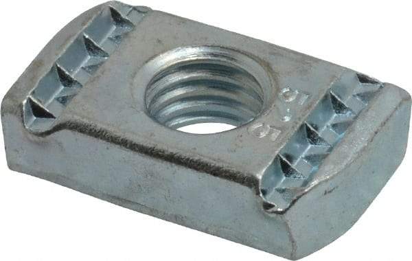 Cooper B-Line - 1/2" Rod, Zinc Plated Carbon Steel Spring Channel Strut Nut with O Spring - 2000 Lb Capacity, 1/2" Bolt, 1 Hole, Used with Cooper B Line B42, B52, B54 & B56 Channel & Strut - A1 Tooling