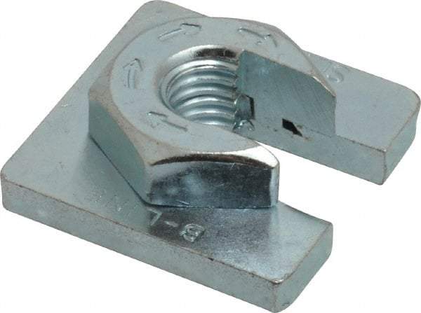 Cooper B-Line - 1/2" Rod, Zinc Plated Carbon Steel Slip On Square Washer, Lock Strut Nut - 1350 Lb Capacity, 1/2-13" Bolt, 1 Hole, Used with Cooper B Line Channel & Strut (All Sizes Except B62 & B72) - A1 Tooling