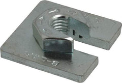 Cooper B-Line - 3/8" Rod, Zinc Plated Carbon Steel Slip On Square Washer, Lock Strut Nut - 730 Lb Capacity, 3/8-16" Bolt, 1 Hole, Used with Cooper B Line Channel & Strut (All Sizes Except B62 & B72) - A1 Tooling