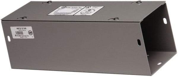 Cooper B-Line - 6" High x 152mm Wide x 48" Long, Screw Mount Solid Wall Wire Duct - Gray, 15 (Bottom) & 15 (Top) Knockouts, Screw Cover, Steel - A1 Tooling