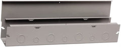 Cooper B-Line - 6" High x 152mm Wide x 24" Long, Screw Mount Solid Wall Wire Duct - Gray, 7 (Bottom) & 7 (Top) Knockouts, Hinged Cover, Steel - A1 Tooling