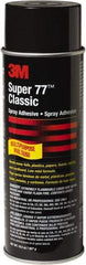 3M - 24 oz Aerosol Clear Spray Adhesive - High Tack, 150°F Heat Resistance, Low Strength Bond, Series 77 - A1 Tooling