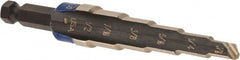 Irwin - 6 Hole Sizes, 3/16 to 1/2" Hole Diam Cobalt Speedpoint Step Drill Bit - A1 Tooling