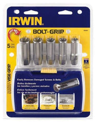 Irwin - 5 Piece Bolt & Screw Extractor Set - 3/8" Drive, Molded Plastic Case - A1 Tooling