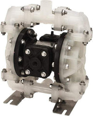 SandPIPER - 1/2" NPT, Nonmetallic, Air Operated Diaphragm Pump - Buna-N Diaphragm, Polypropylene Housing - A1 Tooling