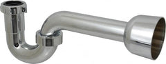 Federal Process - 1-1/2 Outside Diameter, P Trap with Wall Pipe - Chrome Coated, PVC - A1 Tooling