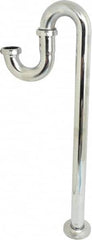 Federal Process - 1-1/4 Outside Diameter, 17 Gauge, S Trap with Floor Pipe - Chrome Coated, Brass - A1 Tooling