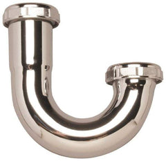 Federal Process - 1-1/2 Outside Diameter, 17 Gauge, P Trap J Bend Only - Chrome Coated, Brass - A1 Tooling