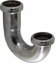 Federal Process - 1-1/2 Outside Diameter, 20 Gauge, P Trap J Bend Only - Chrome Coated, Brass - A1 Tooling