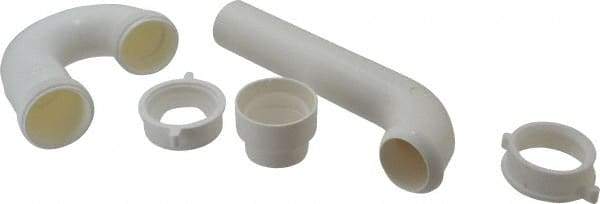 Federal Process - 1-1/2 Outside Diameter, P Trap with Solvent Weld Adapter - White, PVC - A1 Tooling