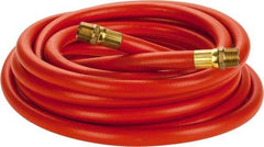 PRO-SOURCE - 1/2" ID x 3/4" OD 25' Long Multipurpose Air Hose - MNPT x MNPT Ends, 300 Working psi, 23 to 150°F, 1/2" Fitting, Orange - A1 Tooling