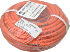 PRO-SOURCE - 1/4" ID x 15/32" OD 50' Long Multipurpose Air Hose - MNPT x MNPT Ends, 300 Working psi, 23 to 150°F, 1/4" Fitting, Orange - A1 Tooling