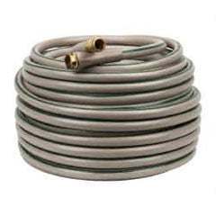 Made in USA - 150' Long Reel Hose - 5/8" Diam, 3/4" GHT, Rubber/Vinyl, 212 psi, All Season, Beige - A1 Tooling