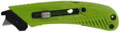 PHC - Retractable Utility Knife - 1-5/8" Blade, Lime Green Plastic Handle, 1 Blade Included - A1 Tooling