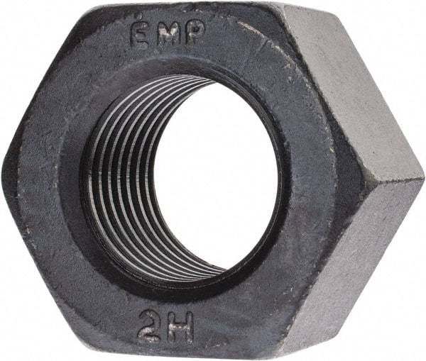 Value Collection - 2-8 UN Steel Right Hand Heavy Hex Nut - 3-1/8" Across Flats, 1-31/32" High, Uncoated, 2B Class of Fit - A1 Tooling