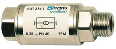 Legris - 1/2" Stainless Steel Check Valve - Unidirectional, Female BSPP x Male BSPP, 580 WOG - A1 Tooling