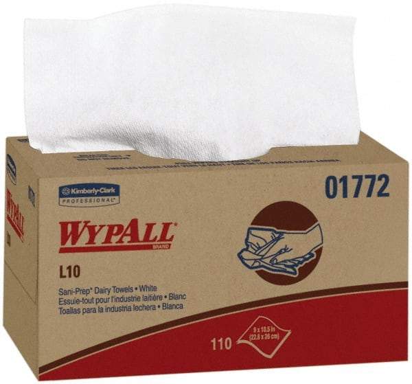 WypAll - Dry General Purpose Wipes - Pop-Up, 10-1/4" x 9" Sheet Size, White - A1 Tooling