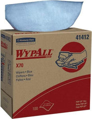 WypAll - X70 Reusable Shop Towel/Industrial Wipes - Pop-Up, 16-3/4" x 9" Sheet Size, Blue - A1 Tooling