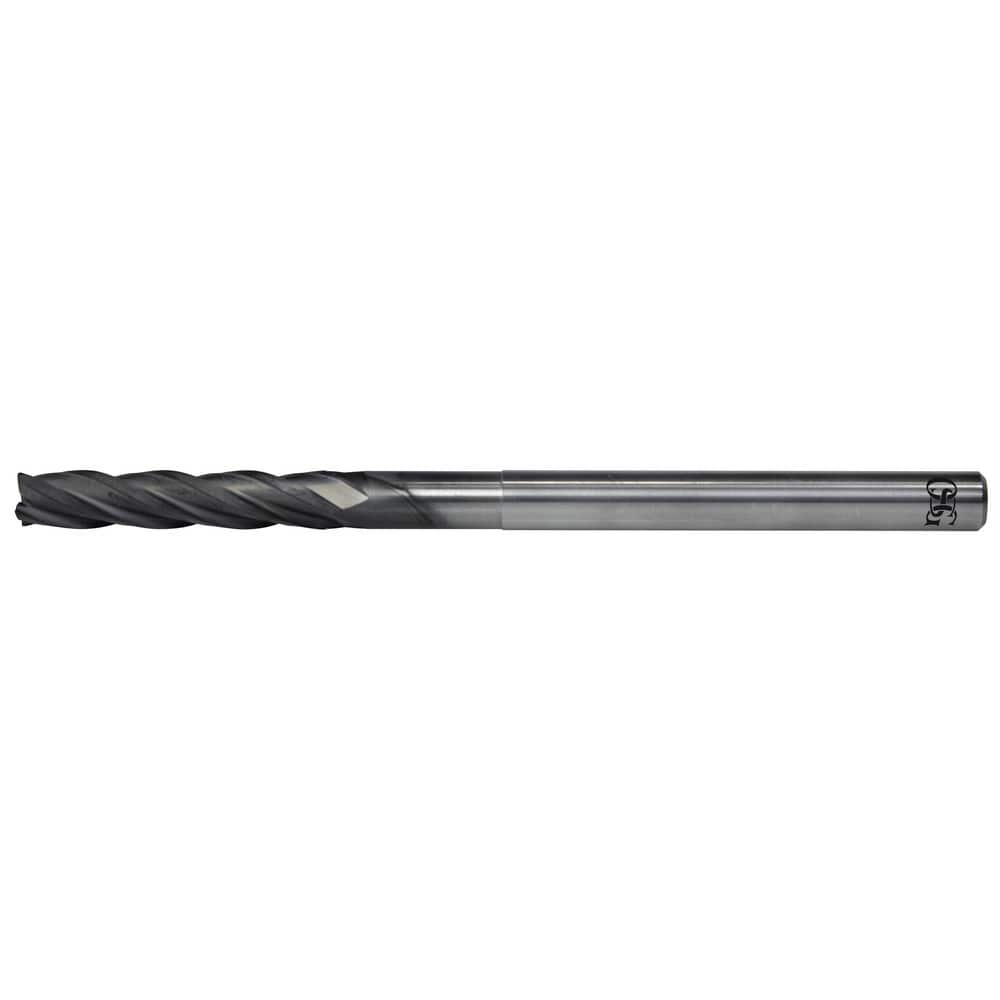 Corner Radius End Mill: 0.0938″ Dia, 0.4688″ LOC, 0.015″ Radius, 4 Flutes, Solid Carbide 2-1/2″ OAL, Helix, DG Diamond Coated, Corner Radius End, Centercutting, Series 7471