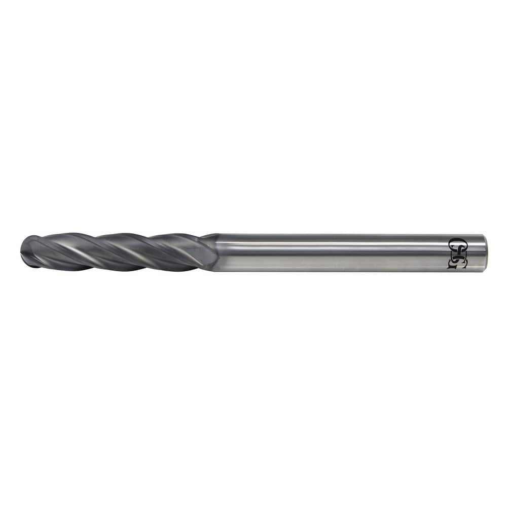 Ball End Mill: 0.0938″ Dia, 4 Flute, Solid Carbide 2-1/2″ OAL, DG Diamond Coated, Series 7430