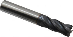 Accupro - 7/16", 4 Flute, Single End, Solid Carbide, Corner Chamfer End Mill - 2-3/4" OAL, Right Hand Flute, 1" LOC, Right Hand Cut - A1 Tooling