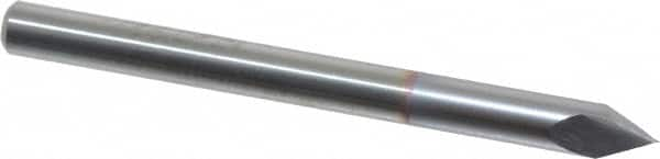 Accupro - 1/8" Diam 2 Flute Single End Solid Carbide Chamfer Mill - A1 Tooling