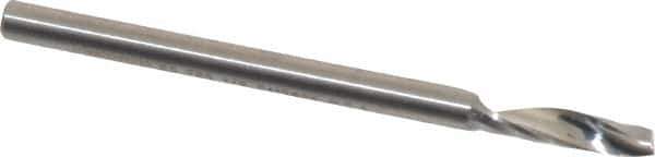 Onsrud - 1/8" Cutting Diam x 1/2" Length of Cut, 1 Flute, Upcut Spiral Router Bit - Uncoated, Right Hand Cut, Solid Carbide, 2" OAL x 1/8" Shank Diam, Single Edge, 21° Helix Angle - A1 Tooling