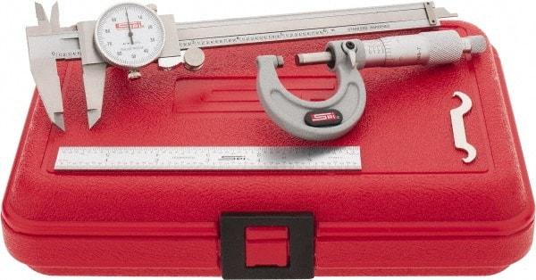 SPI - 3 Piece, Machinist Caliper and Micrometer Tool Kit - A1 Tooling