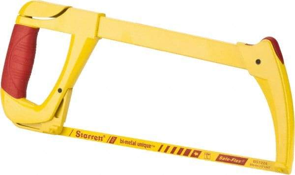 Starrett - 12" Hacksaw Frame - 4-3/8" Throat Depth, Rubber Covered D-Style Handle - A1 Tooling