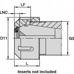 Kennametal - Collet Locknut - Series ER40, Through Coolant - Exact Industrial Supply