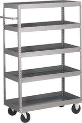 Quantum Storage - 1,000 Lb Capacity, 60" Wide x 24" Long x 57" High Shelf Cart - 5 Shelf, Steel - A1 Tooling