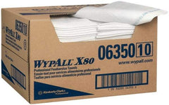 WypAll - 1/4 Fold Food Service Wipes - Box, 24" x 13-1/2" Sheet Size, Blue & White - A1 Tooling